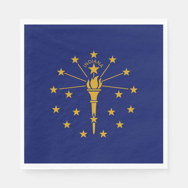 Serviette En Papier Drapeau de l'Indiana (État des États-Unis) (Devant)