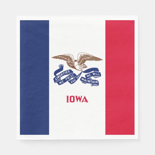 Serviette En Papier Drapeau de l'Iowa (Devant)