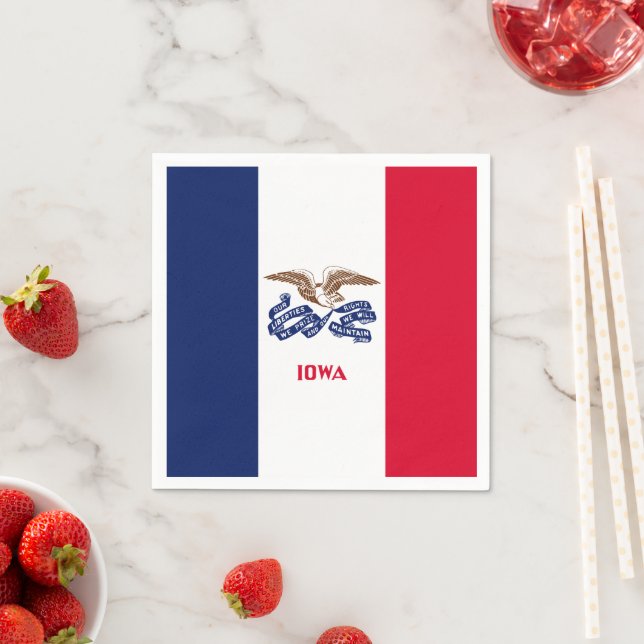 Serviette En Papier Drapeau de l'Iowa (En situation)