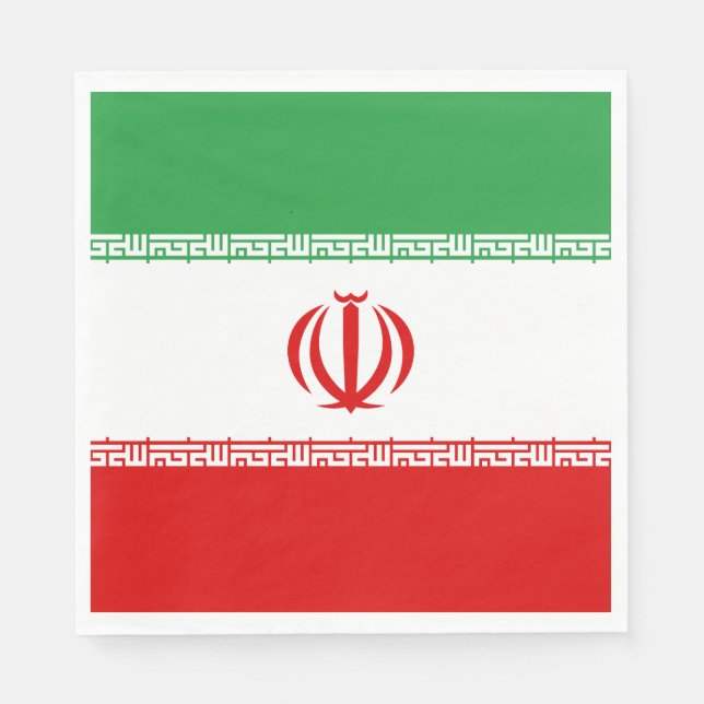 Serviette En Papier Drapeau de l'Iran (Devant)