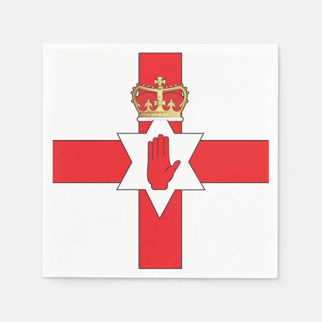 Serviette En Papier Drapeau de l'Irlande du Nord (Devant)