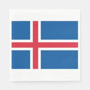 Serviette En Papier Drapeau de l'Islande