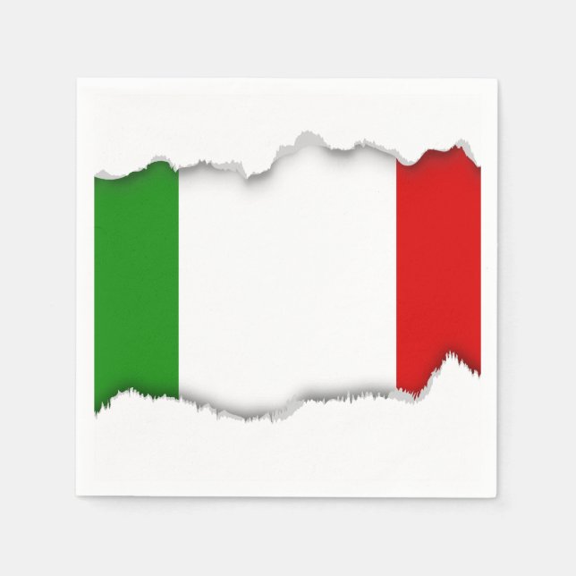 Serviette En Papier Drapeau de l'Italie (Devant)