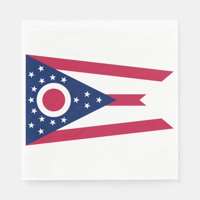 Serviette En Papier Drapeau de l'Ohio (Devant)