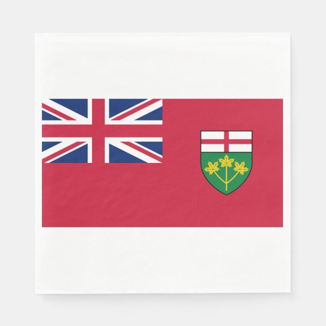 Serviette En Papier drapeau de l'Ontario (Devant)
