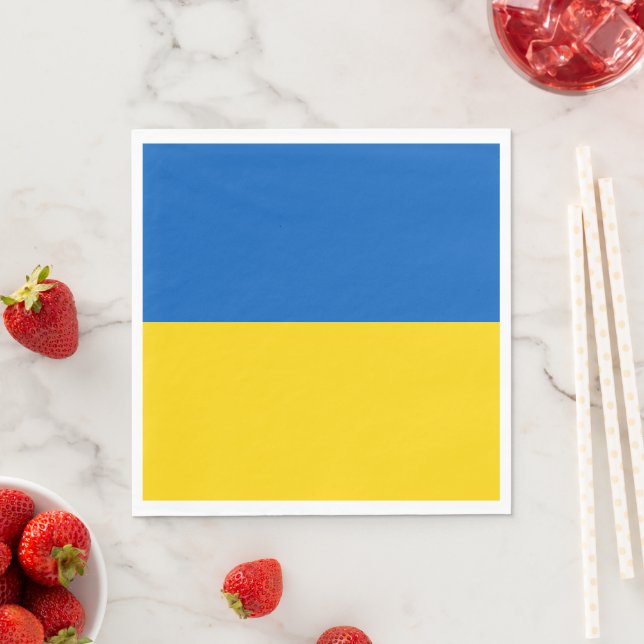 Serviette En Papier Drapeau de l'Ukraine (En situation)