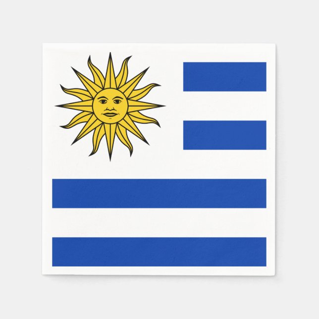 Serviette En Papier drapeau de l'Uruguay (Devant)
