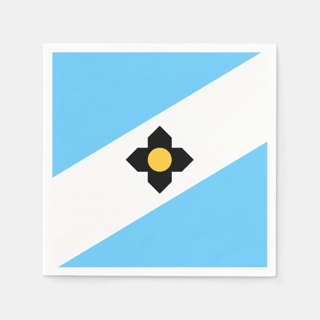Serviette En Papier Drapeau de Madison, serviettes du Wisconsin (Devant)