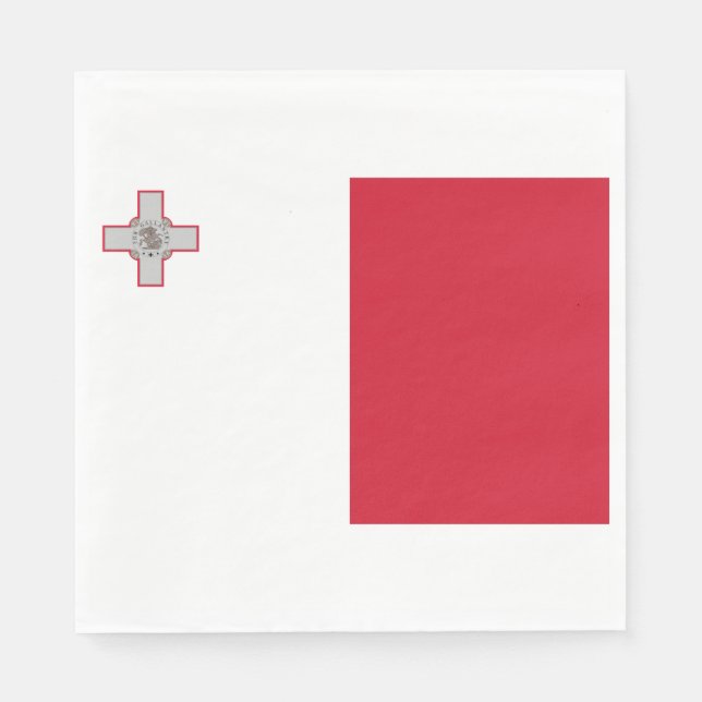 Serviette En Papier Drapeau de Malte (Devant)