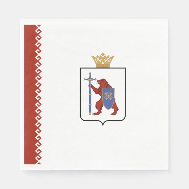 Serviette En Papier Drapeau de Mari El (Devant)