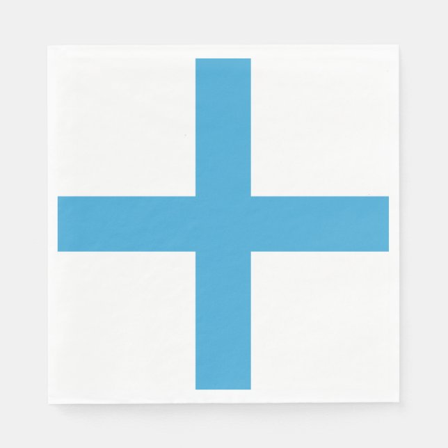 Serviette En Papier Drapeau de Marseille (Devant)