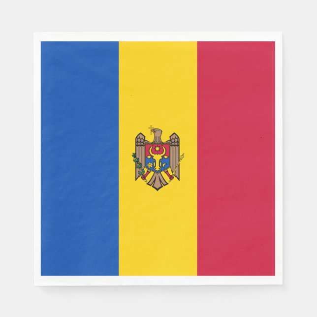 Serviette En Papier Drapeau de Moldova (Devant)