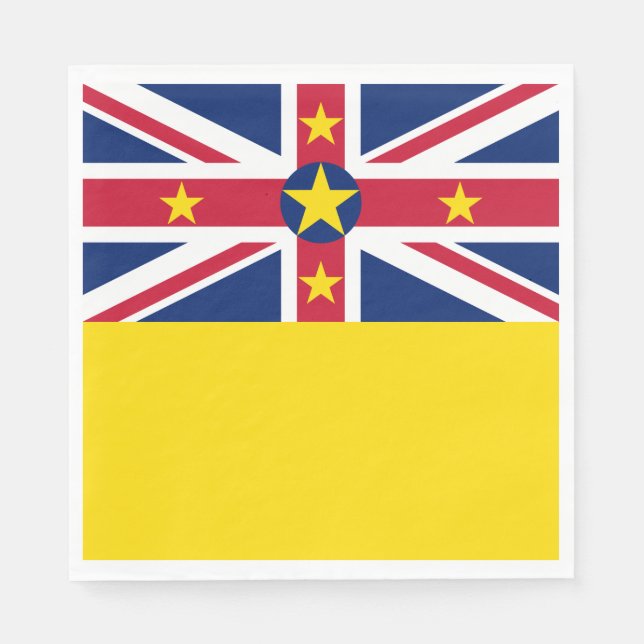 Serviette En Papier Drapeau de Niue (Devant)
