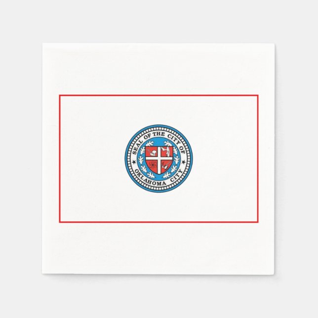 Serviette En Papier Drapeau de Oklahoma City (Oklahoma) (Devant)