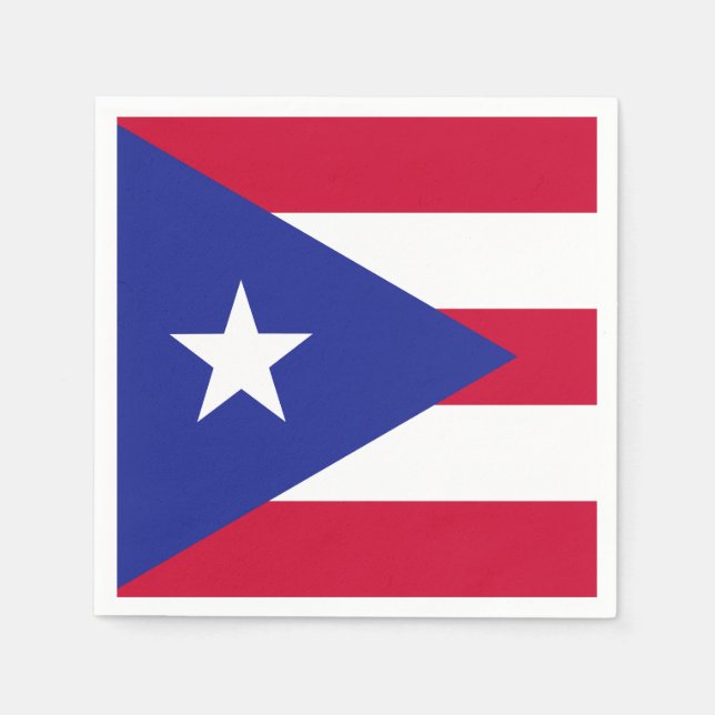 Serviette En Papier Drapeau de Porto Rico (Devant)