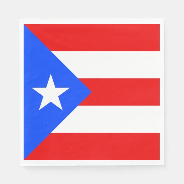 Serviette En Papier Drapeau de Porto Rico (Devant)