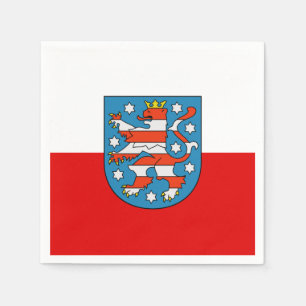 Serviette En Papier Drapeau de Rhénanie-du-Nord Westphalie