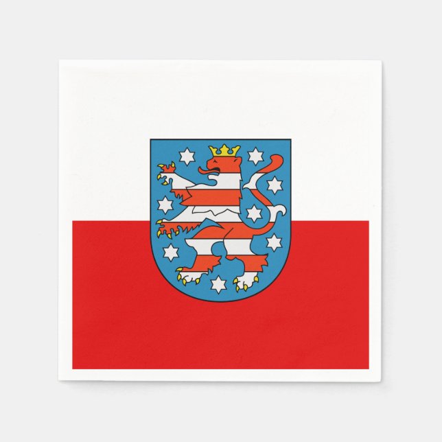 Serviette En Papier Drapeau de Rhénanie-du-Nord Westphalie (Devant)