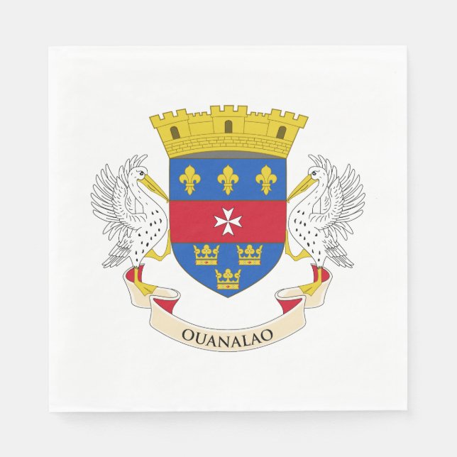 Serviette En Papier Drapeau de Saint-Barthélemy (Devant)