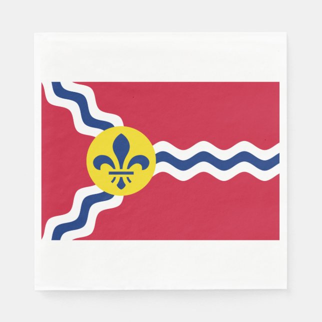 Serviette En Papier Drapeau de Saint-Louis (Missouri) (Devant)