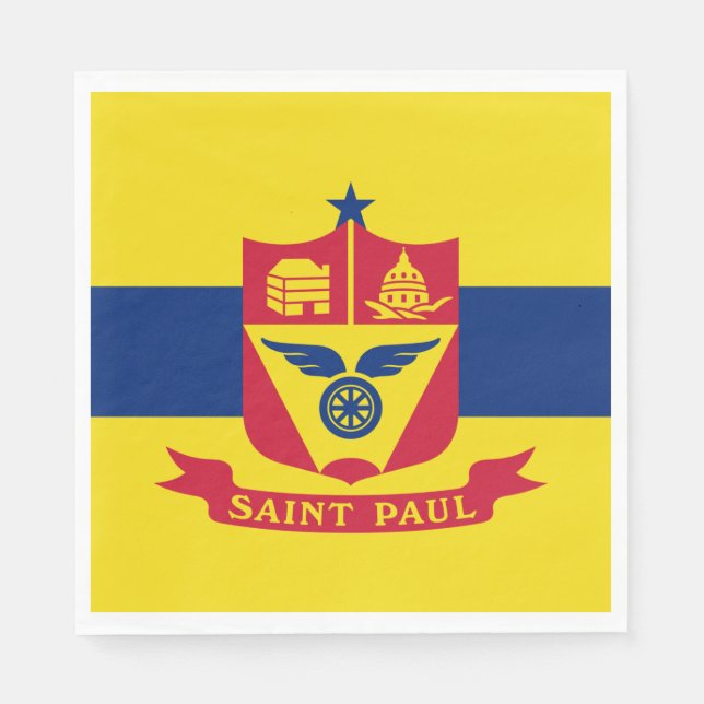 Serviette En Papier Drapeau de Saint Paul (Minnesota) (Devant)