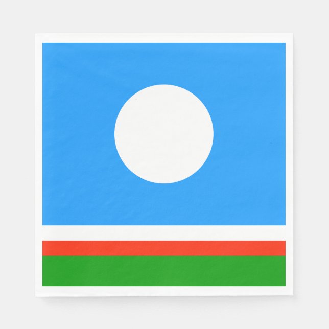 Serviette En Papier Drapeau de Sakha (Devant)