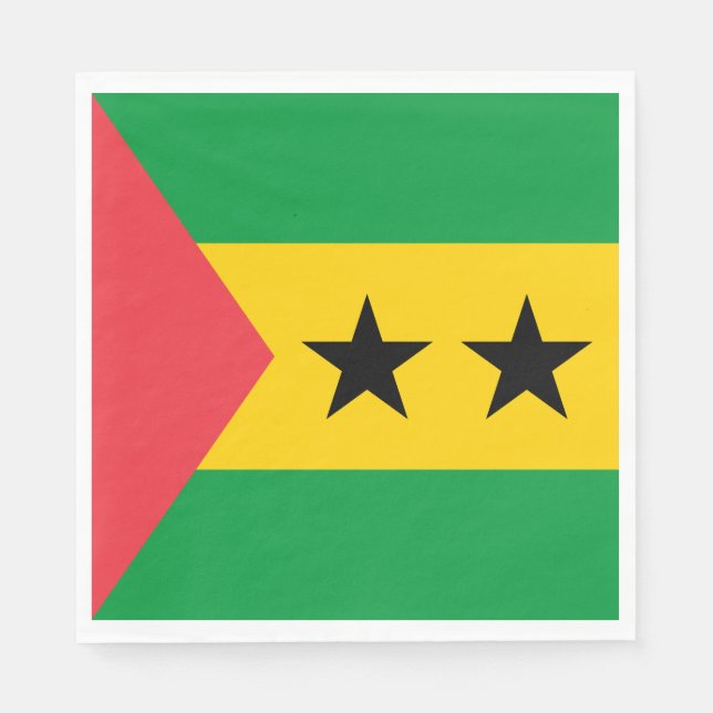 Serviette En Papier Drapeau de Sao Tomé-et-Principe (Devant)