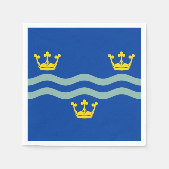 Serviette En Papier Drapeau de serviettes Cambridgeshire (Devant)