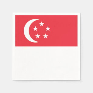 Serviette En Papier Drapeau de Singapour