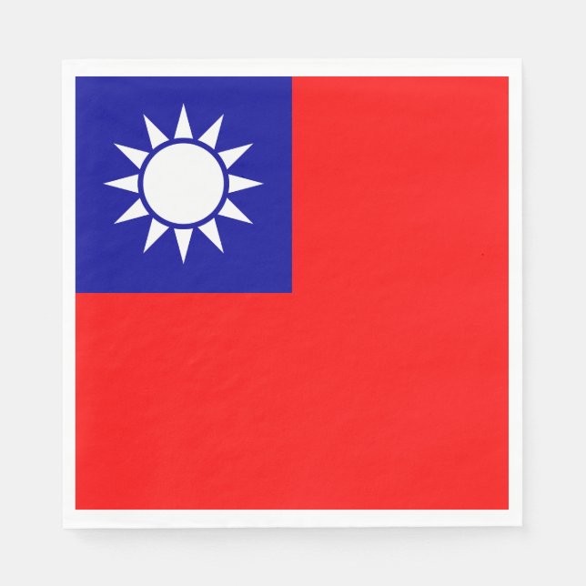 Serviette En Papier Drapeau de Taïwan (Devant)