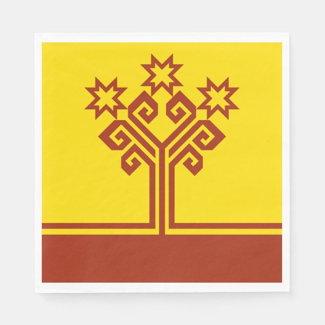 Serviette En Papier Drapeau de Tchouvachie (Devant)