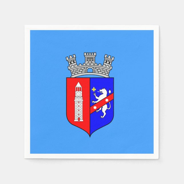 Serviette En Papier Drapeau de Tirana, Albanie Papier serviettes (Devant)