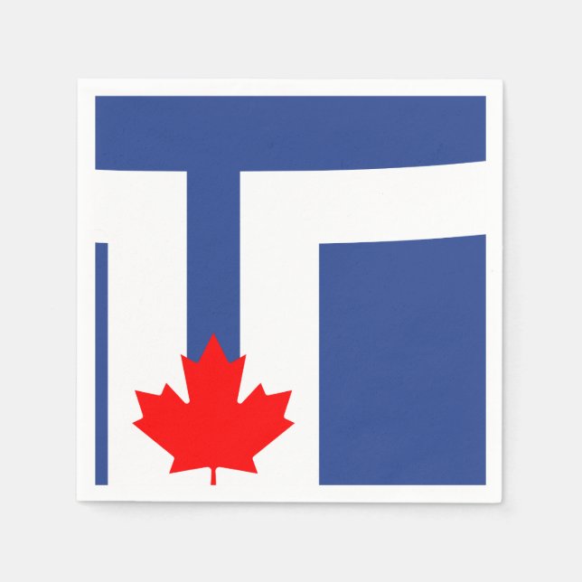 Serviette En Papier Drapeau de Toronto (Ontario) (Devant)
