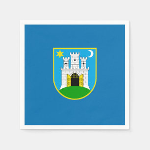 Serviette En Papier Drapeau de Zagreb, Croatie serviettes
