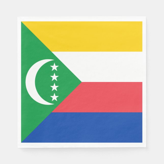 Serviette En Papier Drapeau des Comores (Devant)