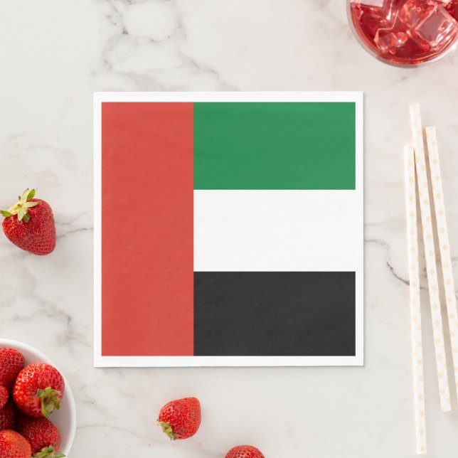 Serviette En Papier Drapeau des Émirats arabes unis (En situation)