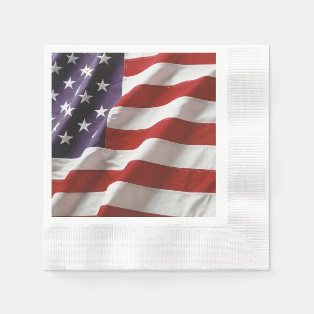 Serviette En Papier Drapeau des États-Unis (Devant)