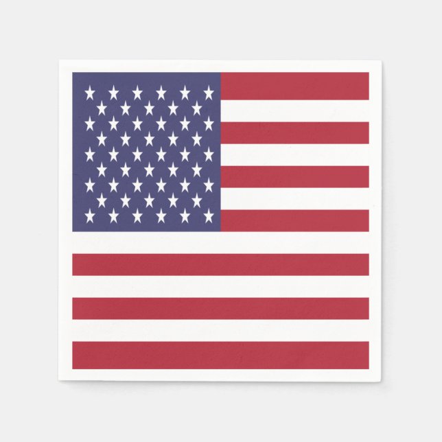Serviette En Papier Drapeau des États-Unis (Devant)