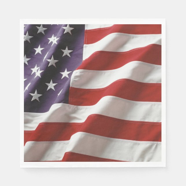 Serviette En Papier Drapeau des États-Unis (Devant)