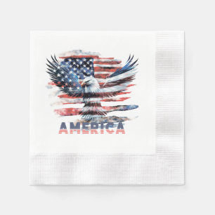 Serviette En Papier Drapeau des États-Unis. Amérique