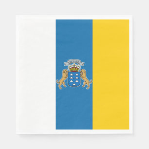 Serviette En Papier Drapeau des Îles Canaries (Canaries) (Canarias, Es