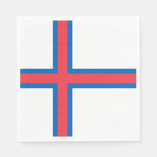 Serviette En Papier Drapeau des îles Féroé (Devant)