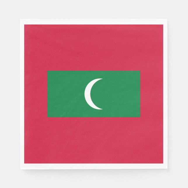 Serviette En Papier Drapeau des Maldives (Devant)