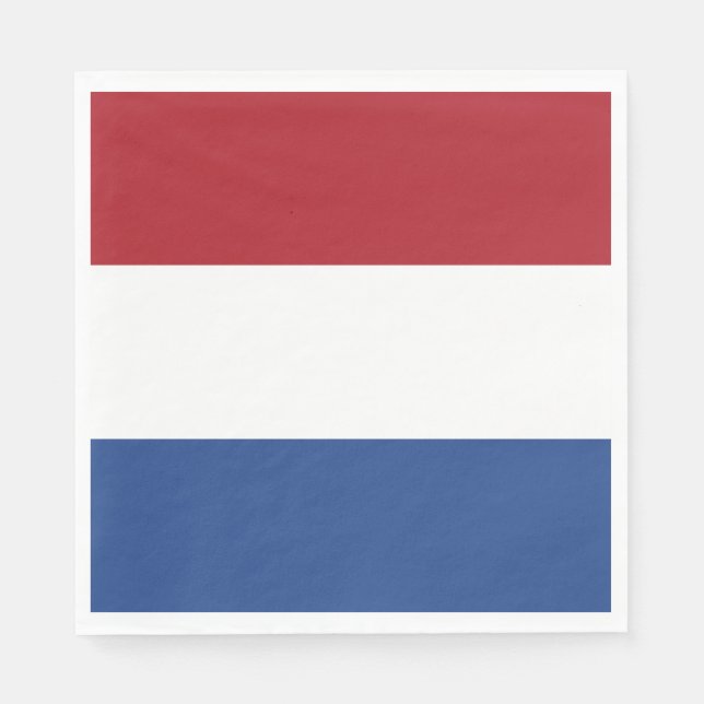 Serviette En Papier Drapeau des Pays-Bas (Devant)