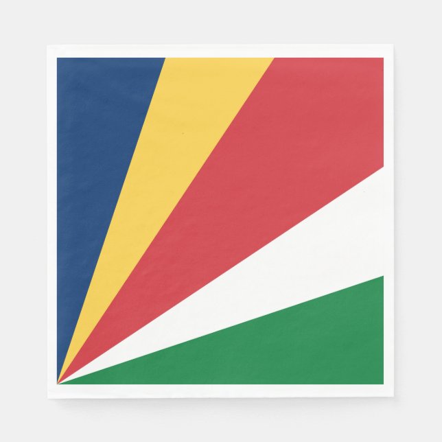 Serviette En Papier Drapeau des Seychelles (Devant)