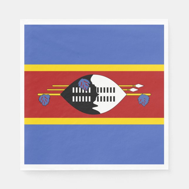 Serviette En Papier Drapeau d'Eswatini (Devant)