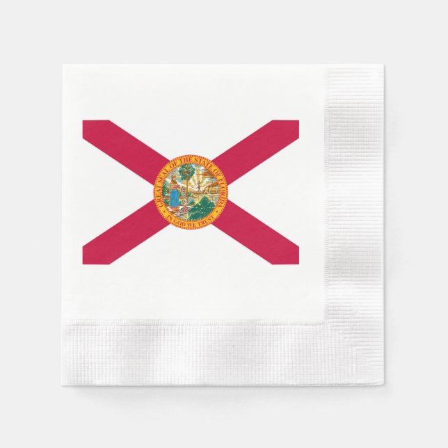 Serviette En Papier Drapeau d'État de Floride (Devant)