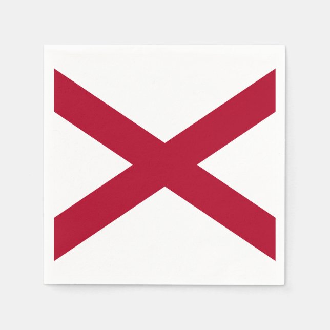 Serviette En Papier Drapeau d'État de l'Alabama (Devant)