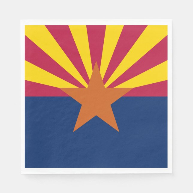 Serviette En Papier Drapeau d'État de l'Arizona (Devant)