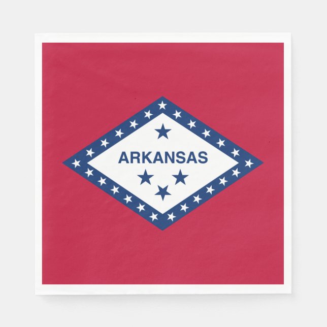 Serviette En Papier Drapeau d'État de l'Arkansas (Devant)